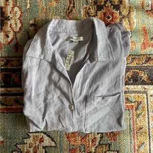 Madewell Linen-Blend Swanson Popover NWT